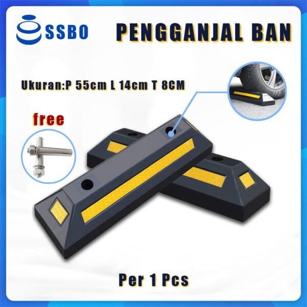 SSBO Wheel Stopper – Pengganjal Ban Mobil Anti Mundur dari Karet Premium